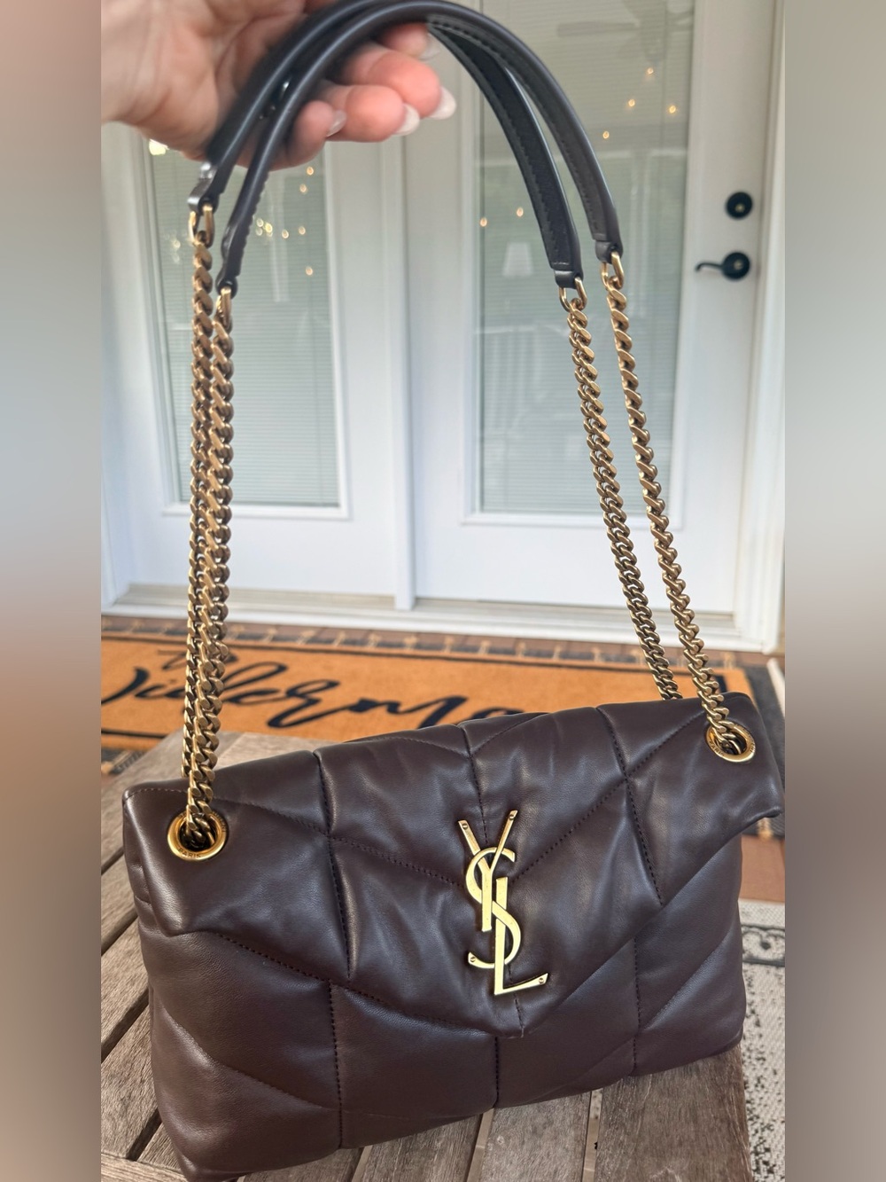 Saint Laurent YSL Loulou Puffer Medium Dark Ganache Lambskin Shoulder Bag - Picture 2 of 16
